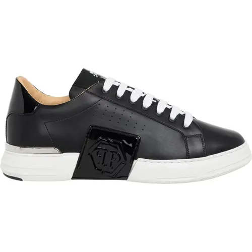 Hexagon Lo-Top Sneakers Einfarbig Schnürung , Herren, Größe: 41 EU - Philipp Plein - Modalova