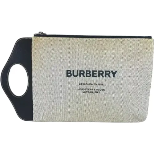 Pre-owned Canvas clutches , female, Sizes: ONE SIZE - Burberry Vintage - Modalova