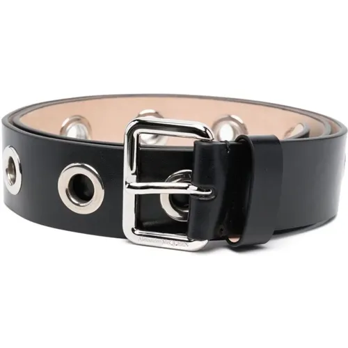 Eyelets Leather Belt , male, Sizes: 105 CM - alexander mcqueen - Modalova