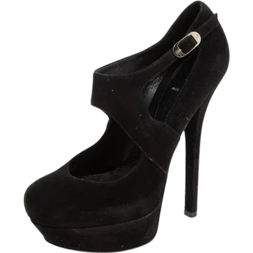 Pre-owned Suede heels , female, Sizes: 6 1/2 UK - Fendi Vintage - Modalova