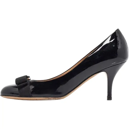 Pre-owned Leather heels , female, Sizes: 7 1/2 UK - Salvatore Ferragamo Pre-owned - Modalova