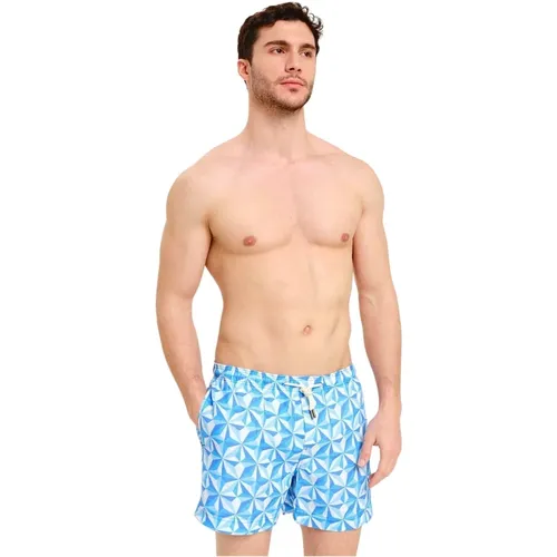 Mediterranean Linen Swim Shorts , male, Sizes: 2XL - Peninsula - Modalova