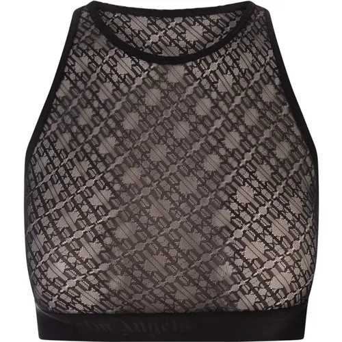 Monogram Crop Top Underwear , female, Sizes: S, XS - Palm Angels - Modalova