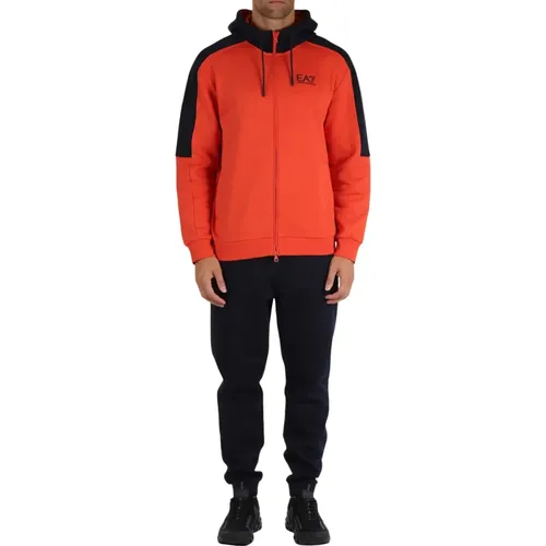 Sportliches Hoodie und Jogginghosen Set , Herren, Größe: 2XL - Emporio Armani EA7 - Modalova