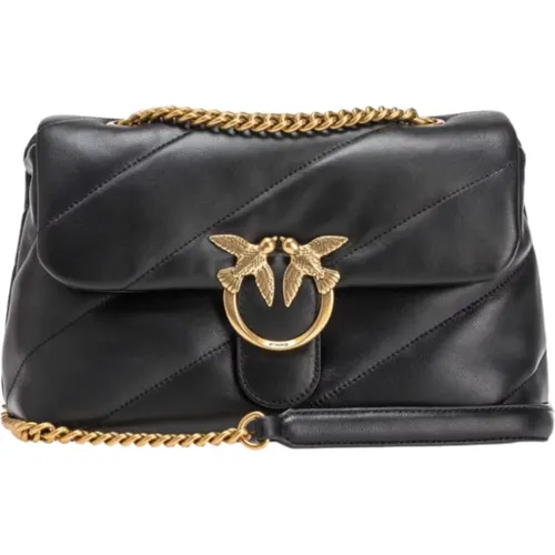 Schwarze Love Puffy Clutch Tasche - pinko - Modalova