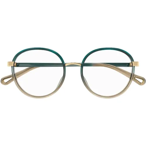 Iconic Hexagonal Frame with Rainbow Bio-injected Circles and Gradient Bio-acetate Temples , unisex, Sizes: ONE SIZE - Chloé - Modalova