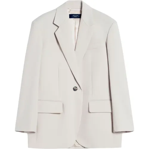 Oversized Blazer in Beiger Wollmischung - Max Mara Weekend - Modalova