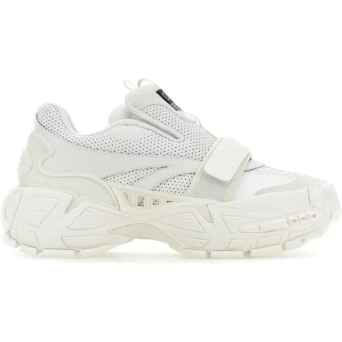 Weiße Leder- und Mesh-Slip-Ons,Sneakers Off - Off White - Modalova