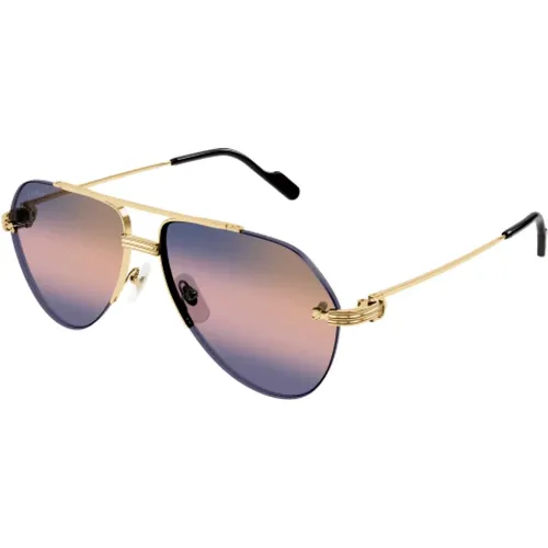 Goldene Aviator Sonnenbrille Triple Gradient - Cartier - Modalova