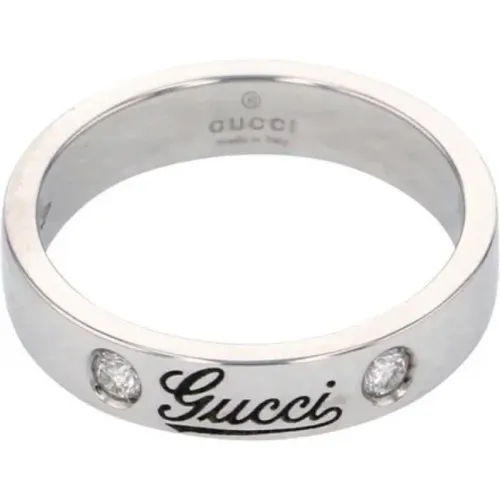 Pre-owned White Gold rings , female, Sizes: ONE SIZE - Gucci Vintage - Modalova