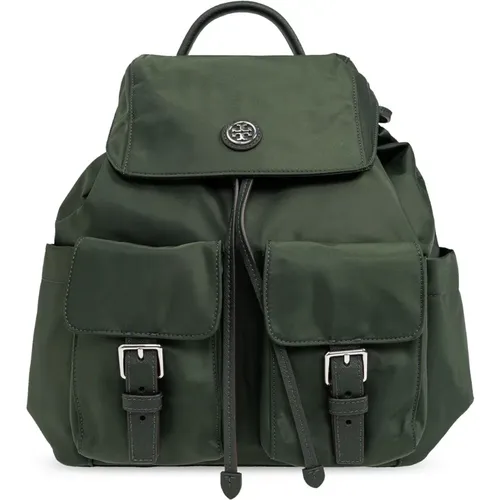 Nylon Backpack with Flap Closure , female, Sizes: ONE SIZE - TORY BURCH - Modalova