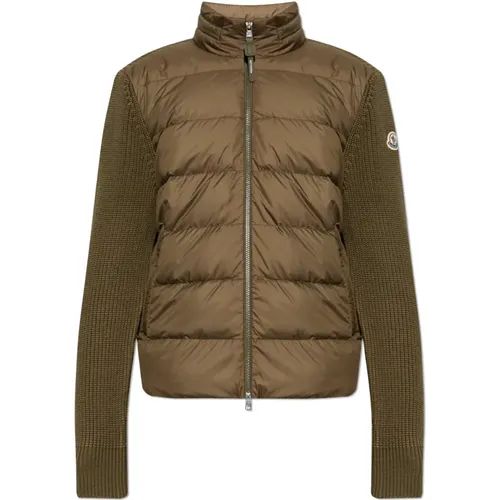 Strickjacke mit gesteppter Vorderseite - Moncler - Modalova