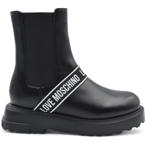 Classic Chelsea Boots, 4-inch Heel , female, Sizes: 4 UK, 7 UK, 3 UK, 6 UK, 5 UK - Love Moschino - Modalova