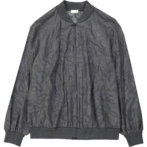 Cozy Wool Jacket with Ribbed Trims , female, Sizes: S, M, L, XS - BRUNELLO CUCINELLI - Modalova