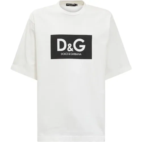 Mens Cotton Logo T-Shirt , male, Sizes: XS - Dolce & Gabbana - Modalova