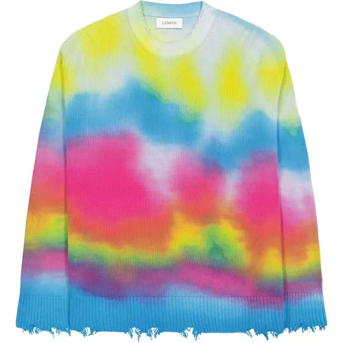 Tie dye print crewneck , Herren, Größe: L - Laneus - Modalova