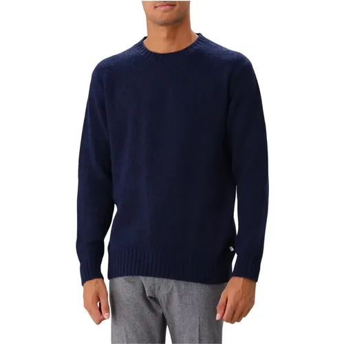 Marineblauer Strickpullover , Herren, Größe: L - NN07 - Modalova