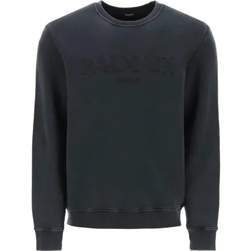 Vintage Crewneck Sweatshirt , Herren, Größe: L - Balmain - Modalova