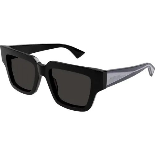 Schwarze Sonnenbrille mit Originalzubehör , Damen, Größe: 52 MM - Bottega Veneta - Modalova