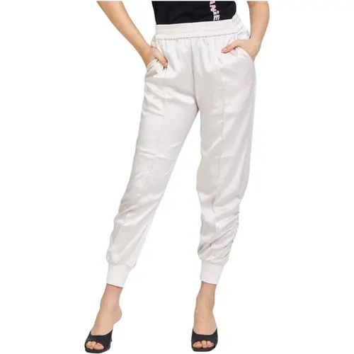 Hose mit elastischem Bund und Seitentaschen , Damen, Größe: XL - Emporio Armani EA7 - Modalova