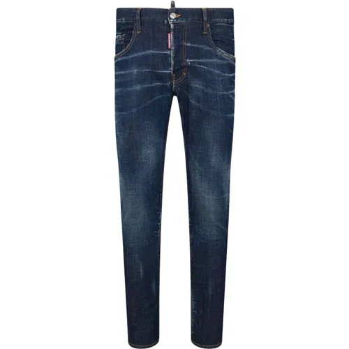 Denim Jeans with Zip and Button Closure , male, Sizes: S, M, 2XL, L, XL - Dsquared2 - Modalova