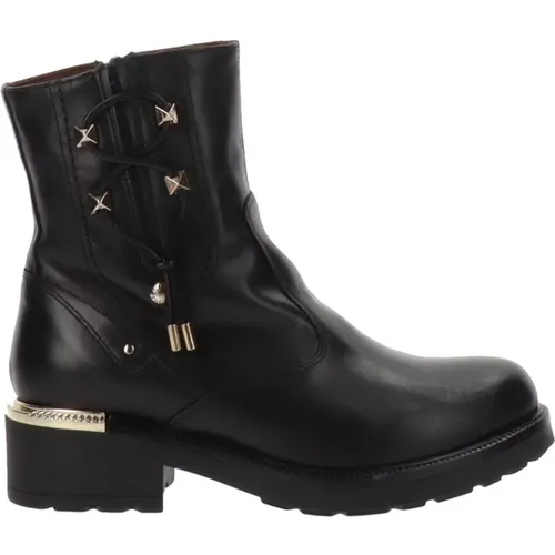 Leather Zip Closure Womens Ankle Boots , female, Sizes: 5 UK, 3 UK - Nerogiardini - Modalova