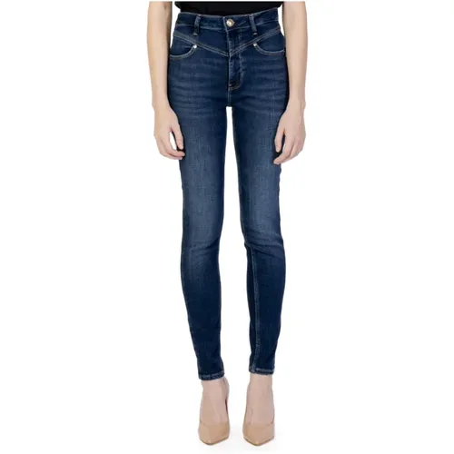 High Waist Skinny Blaue Jeans Damen , Damen, Größe: W24 L29 - Guess - Modalova