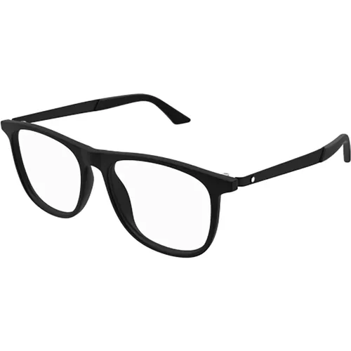 Schwarze optische Brillen für Männer , Herren, Größe: 55 MM - Montblanc - Modalova