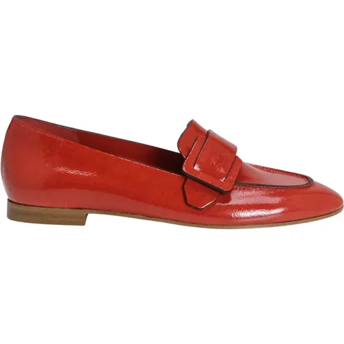 Rote Lackloafers - Zeitgemäßer Stil, Lackleder Loafers - Zeitgemäßer Stil - DEL Carlo - Modalova