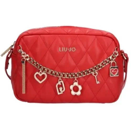 Quilted Chain Shoulder Bag with Charms , female, Sizes: ONE SIZE - Liu Jo - Modalova