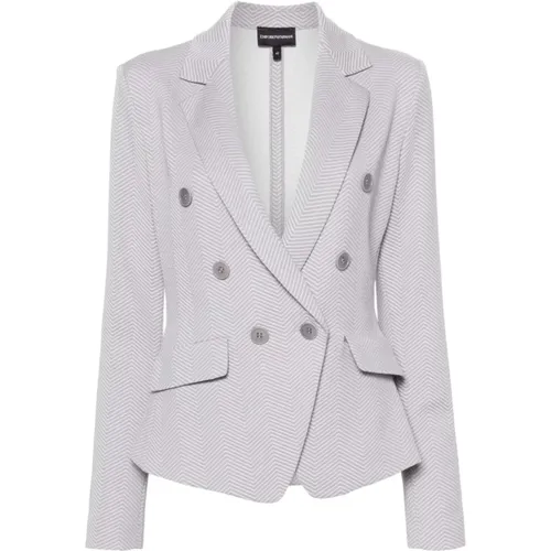Jackets Light Grey , female, Sizes: S, M, L - Emporio Armani - Modalova