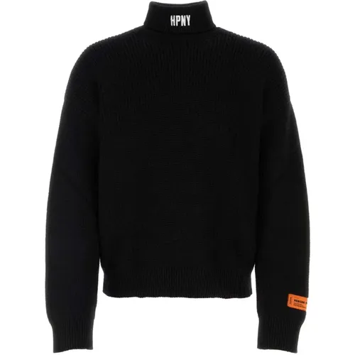 Schwarzer Wollpullover , Herren, Größe: XL - Heron Preston - Modalova