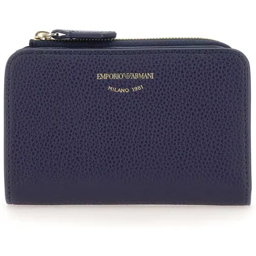 Vegan Leather Wallet with Multiple Compartments , female, Sizes: ONE SIZE - Emporio Armani - Modalova