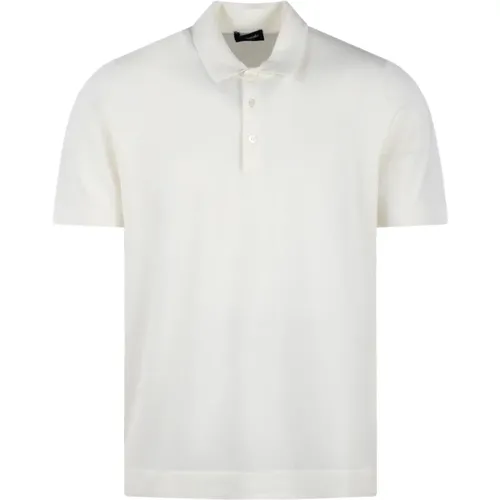 Cotton Knit Polo Shirt , male, Sizes: L, M, S - Drumohr - Modalova