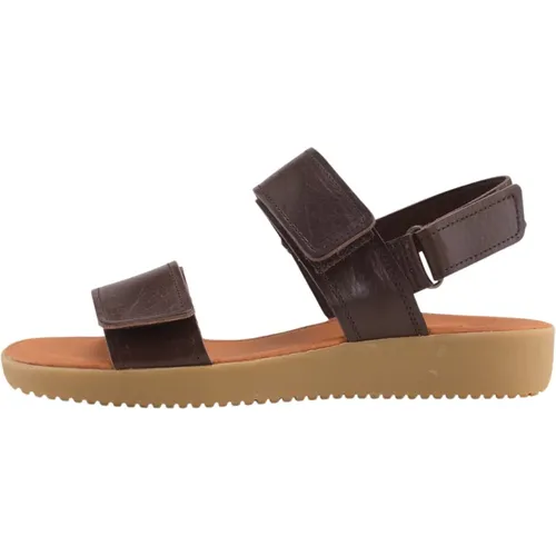 Karen Sandal Pull Up Leather , Damen, Größe: 36 EU - Nature Footwear - Modalova