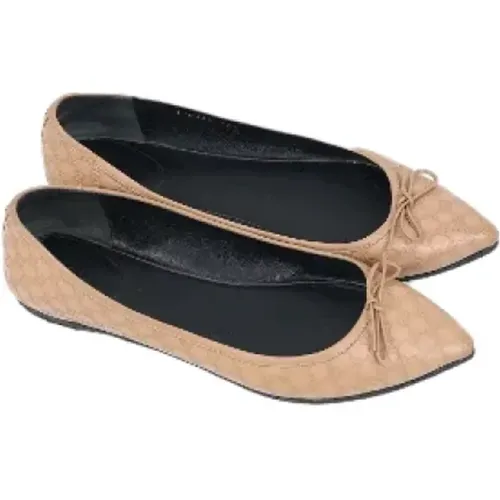 Pre-owned Leather flats , female, Sizes: 6 1/2 UK - Gucci Vintage - Modalova