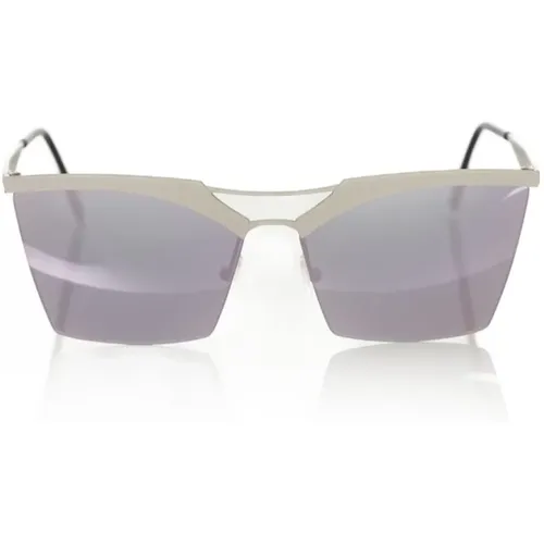 Clubmaster Sonnenbrille Silber Grau-Rosa Verlauf , unisex, Größe: ONE Size - Frankie Morello - Modalova