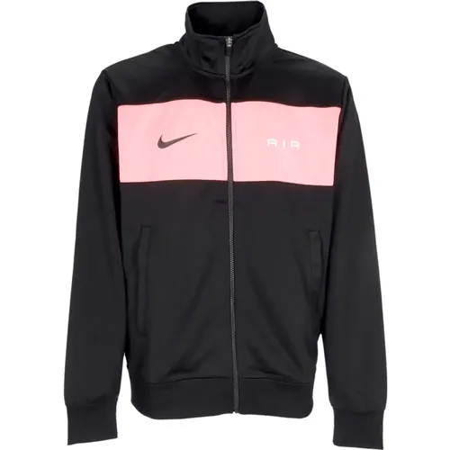 Track Jacket Schwarz/Rosa Schaum Hoher Kragen , Herren, Größe: M - Nike - Modalova