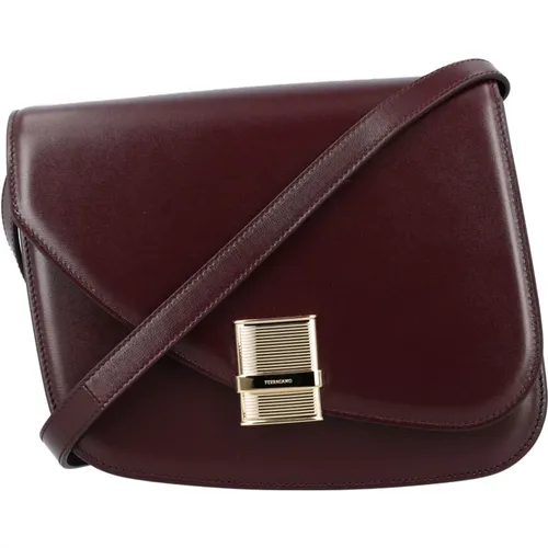 Women's Bags Handbag Dark Barolo || Dark Barolo Ss24 , female, Sizes: ONE SIZE - Salvatore Ferragamo - Modalova