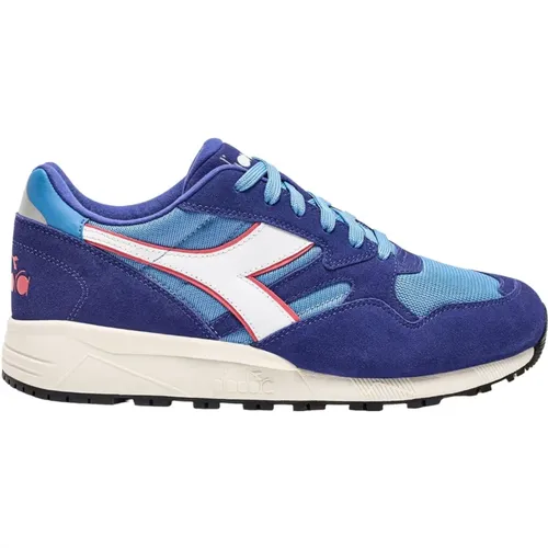 Blaue Leder Sportliche Sneakers mit Gummisohle - Diadora - Modalova