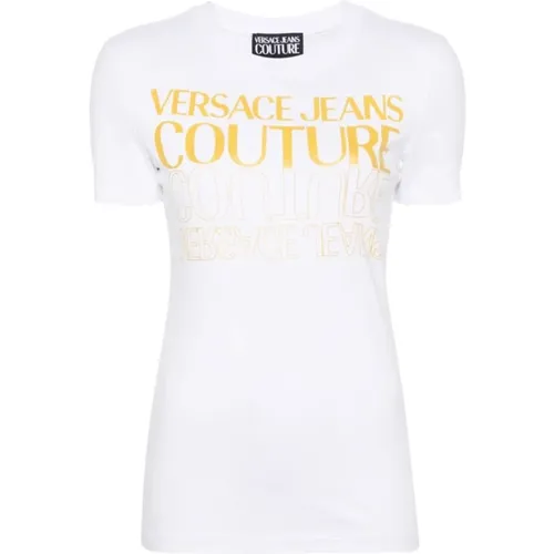 T-Shirts , Damen, Größe: L - Versace Jeans Couture - Modalova