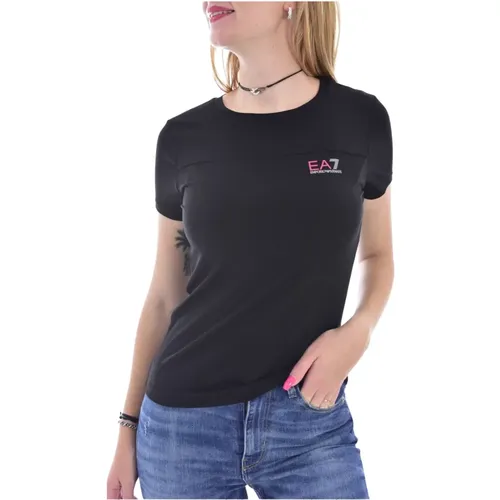 T-Shirt , Damen, Größe: 2XS - Emporio Armani EA7 - Modalova