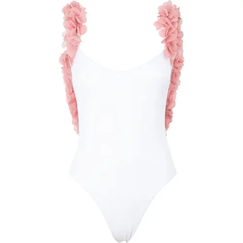 Weiß Pink Amira Badeanzug , Damen, Größe: M - La Revêche - Modalova