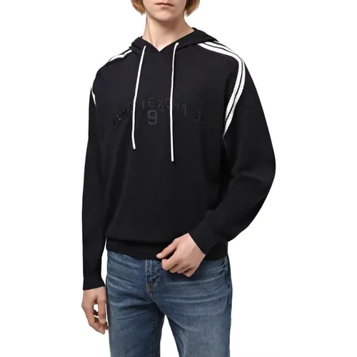 Marineblauer Hoodie-Set für Männer , Herren, Größe: XL - Armani Exchange - Modalova