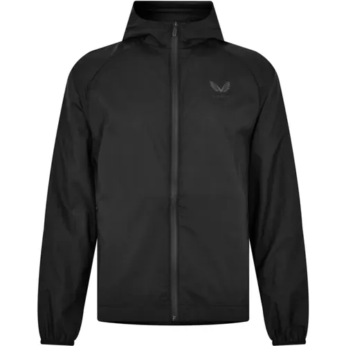 Flyweight Onyx Jacket Zip Logo , male, Sizes: XL, M, L - Castore - Modalova