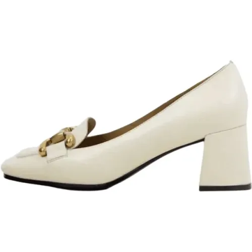 Off- Leather Square Toe Pumps , female, Sizes: 7 UK - Bibi Lou - Modalova