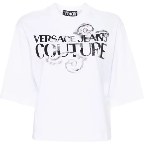 Womens Clothing T-Shirts Polos Ss24 , female, Sizes: XS, S - Versace Jeans Couture - Modalova