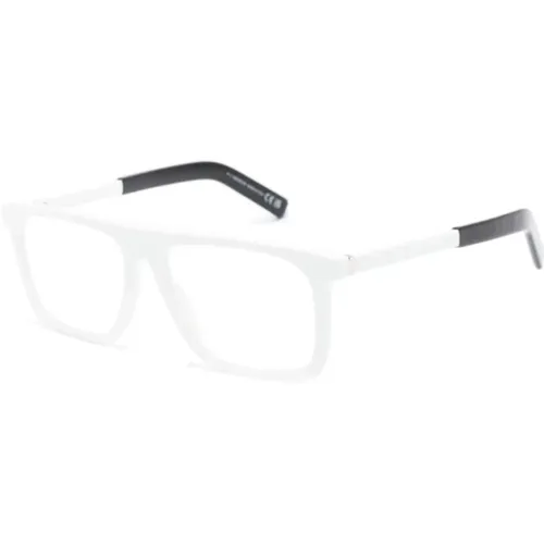 Weiße Optische Brille Stilvoll und vielseitig , unisex, Größe: 55 MM - Moncler - Modalova