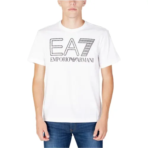 Mens Print T-shirt , male, Sizes: L, M - Emporio Armani EA7 - Modalova