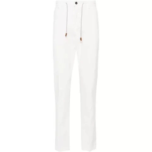 Drawstring Pants in Cotton/Lyocell/Silk Blend , male, Sizes: W32 - Eleventy - Modalova